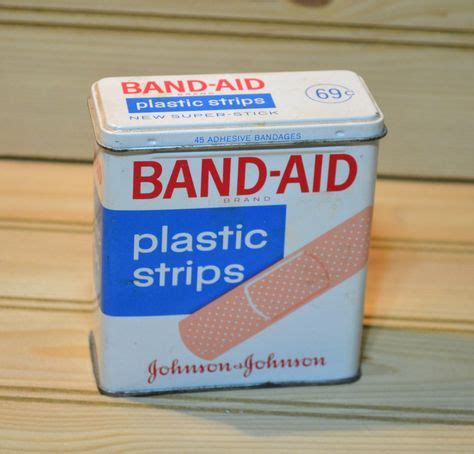 buy blank metal bandaid boxes|bandaids in a metal container.